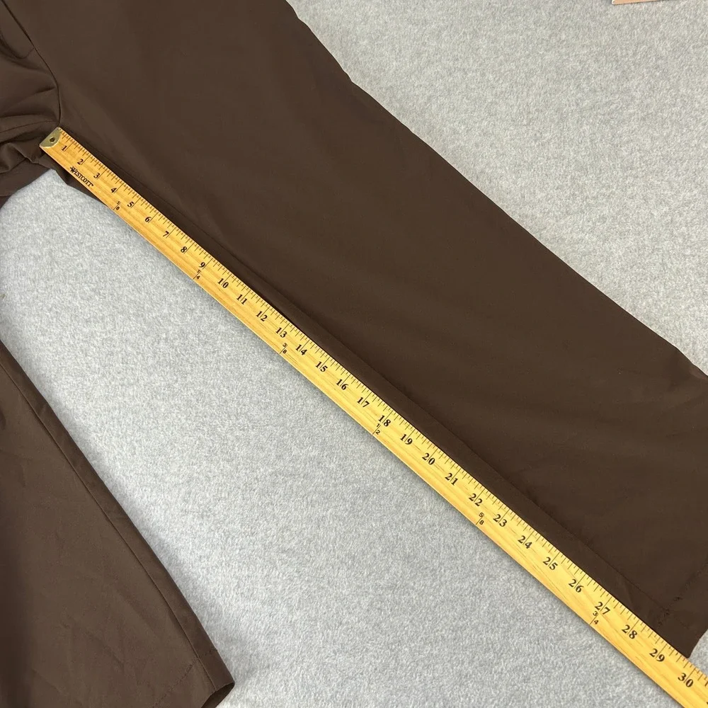 Weekends by Chico's Pants Brown Straight Leg Stretch Trousers Womens Size 1 (8)